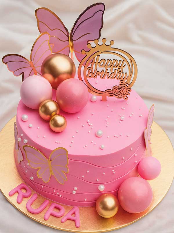 Blush Elegance Chocolate Cake