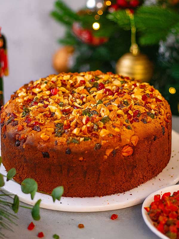 Eggless Tutti Frutti & Dry Fruits Cake
