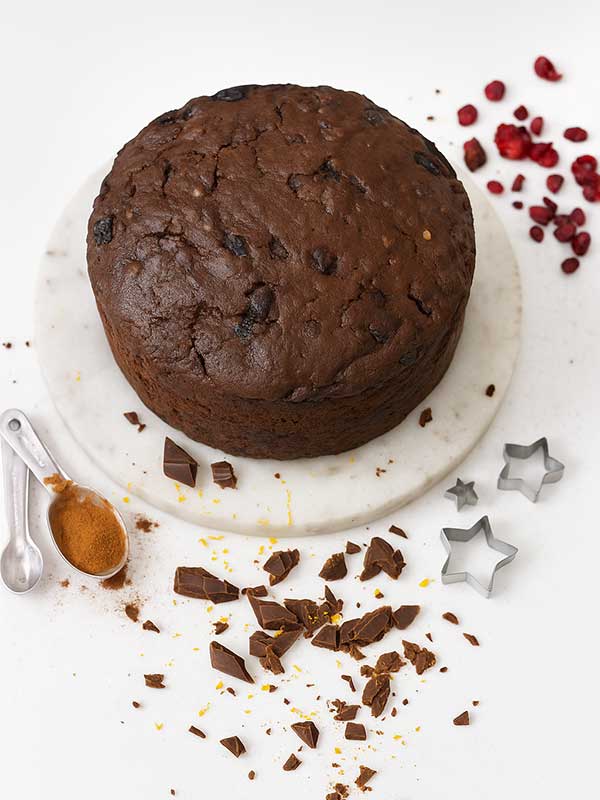 Chocolate Walnut Fruit Cake