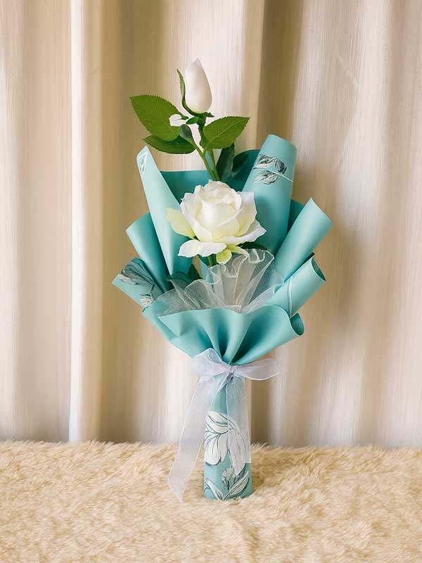 Pink Rose Artificial Bunch