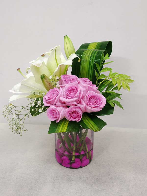 Soft Pink Vase Arrangement
