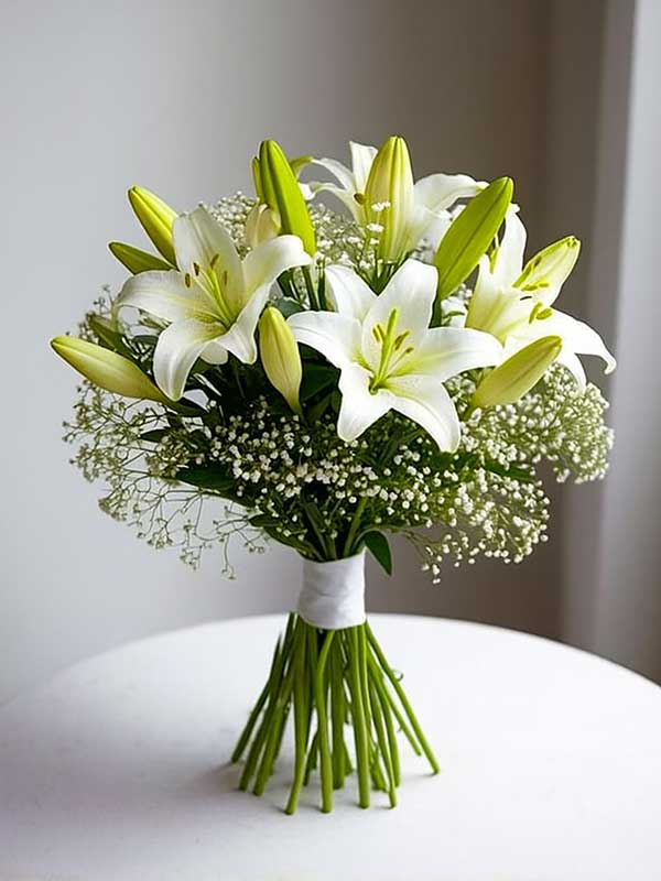 White Lily Bunch