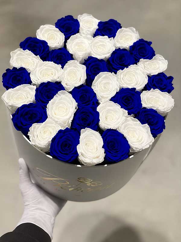Blue & White Rose Box